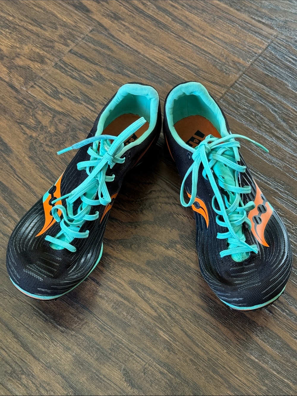 Saucony Black Track & Field Running Cleats Shoes with Spikes